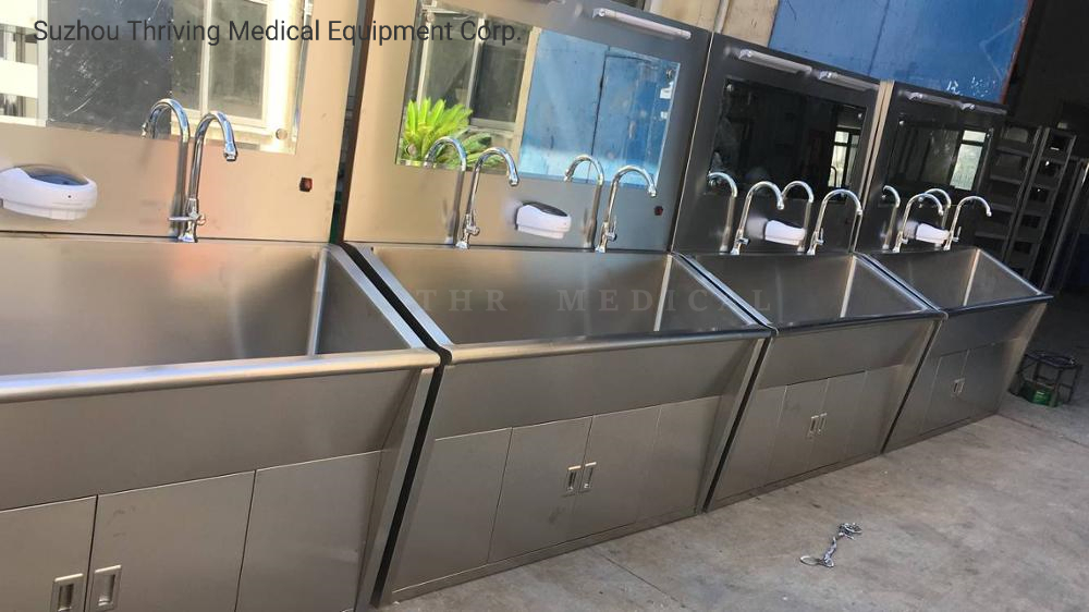 Commercial Hospital Stainless Steel Hand Washing Surgical Scrub Sink (THR-SS027)