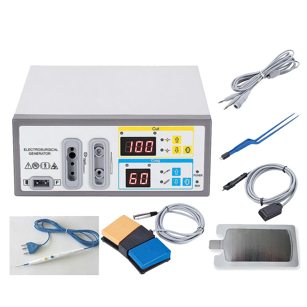 Ltsg12 Cautery Machine Esu 100W Four Mode Hf Portable Digital Surgery Electrosurgical Generator Unit for Cutting Surgical