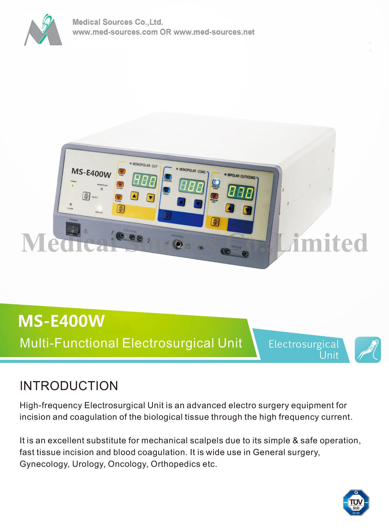 Surgical Portable Diathermy Machine Esu High Frequency Cautery Electrosurgical Unit