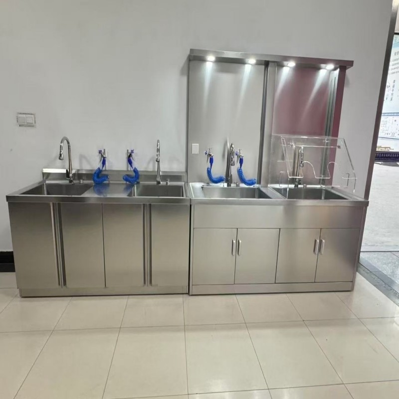 304 Stainless Steel Sink, Double-Door Cabinet Body, Sink Cabinet Hospital Surgical Scrub Sink