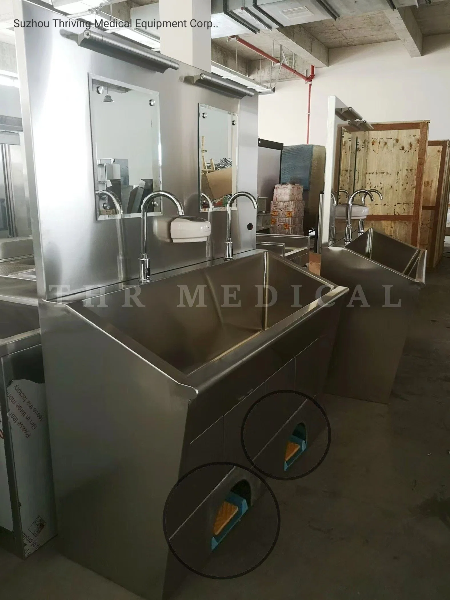 304 Medical Laboratory Equipment Surgical Scrub Sink (THR-SS027)