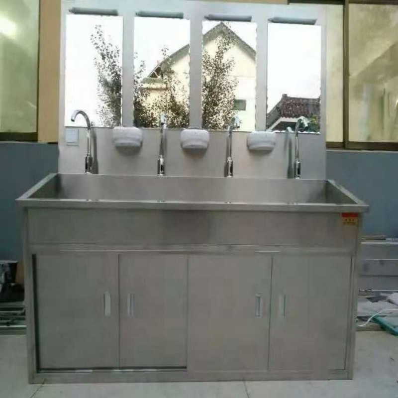 Best Selling Double-Basin Hospital Sink with Sensor Stainless Steel Surgical Scrub Sink