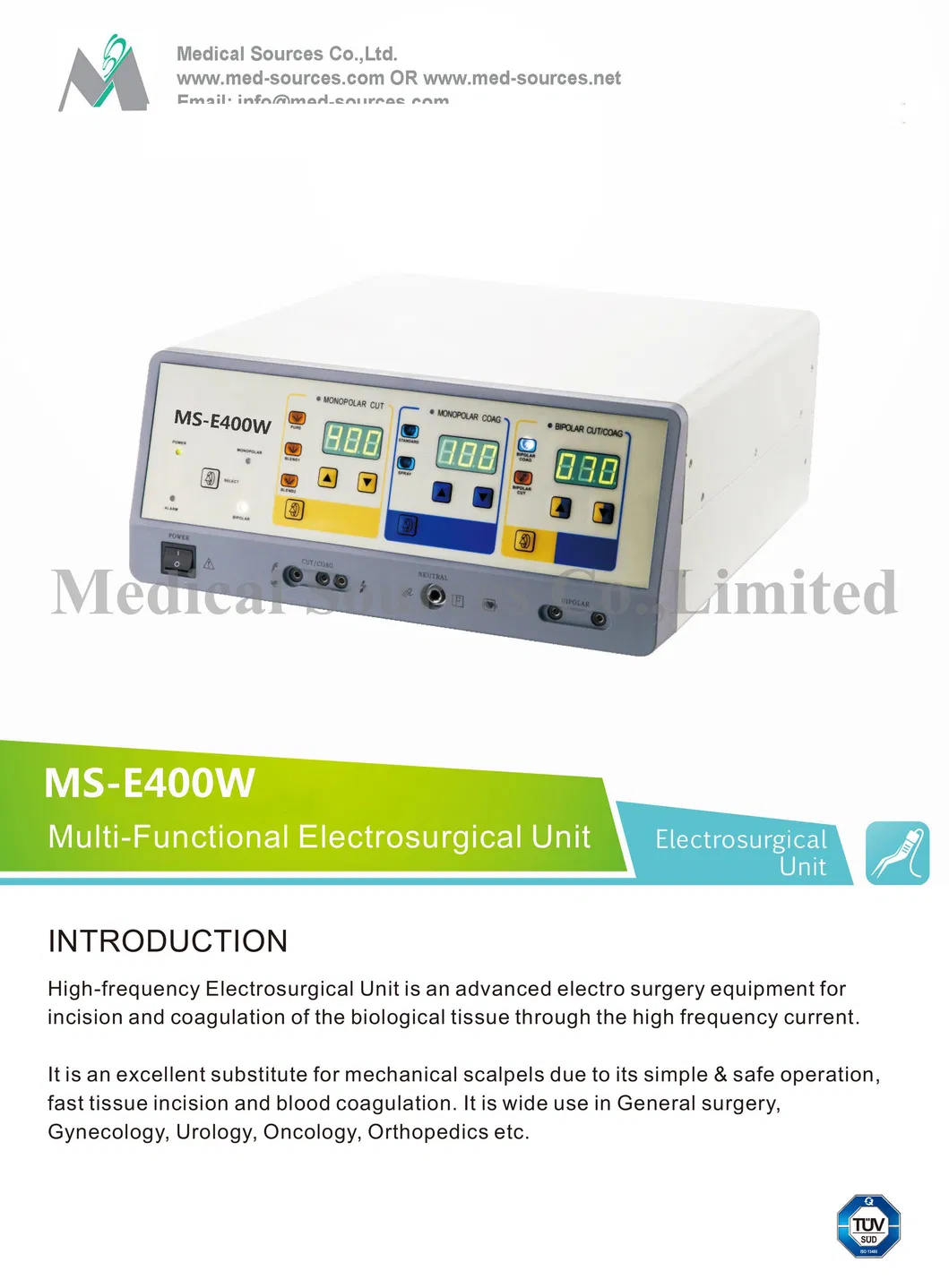 Surgical Portable Diathermy Machine Esu High Frequency Cautery Electrosurgical Unit