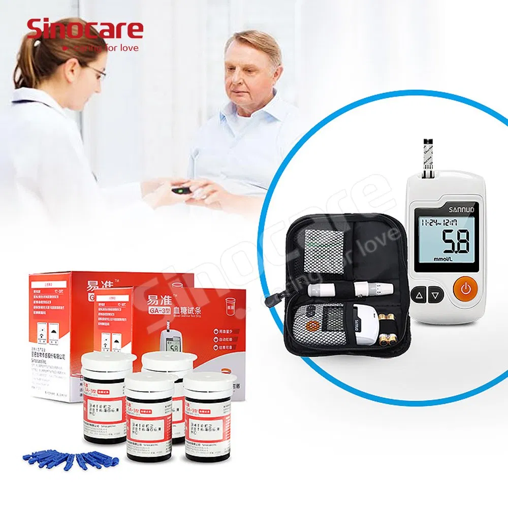 Medidor de glucosa Sinocare, medidor de glucosa en sangre, consejos para medidor continuo de glucosa en sangre, tiras de prueba de azúcar en sangre, uso en casa