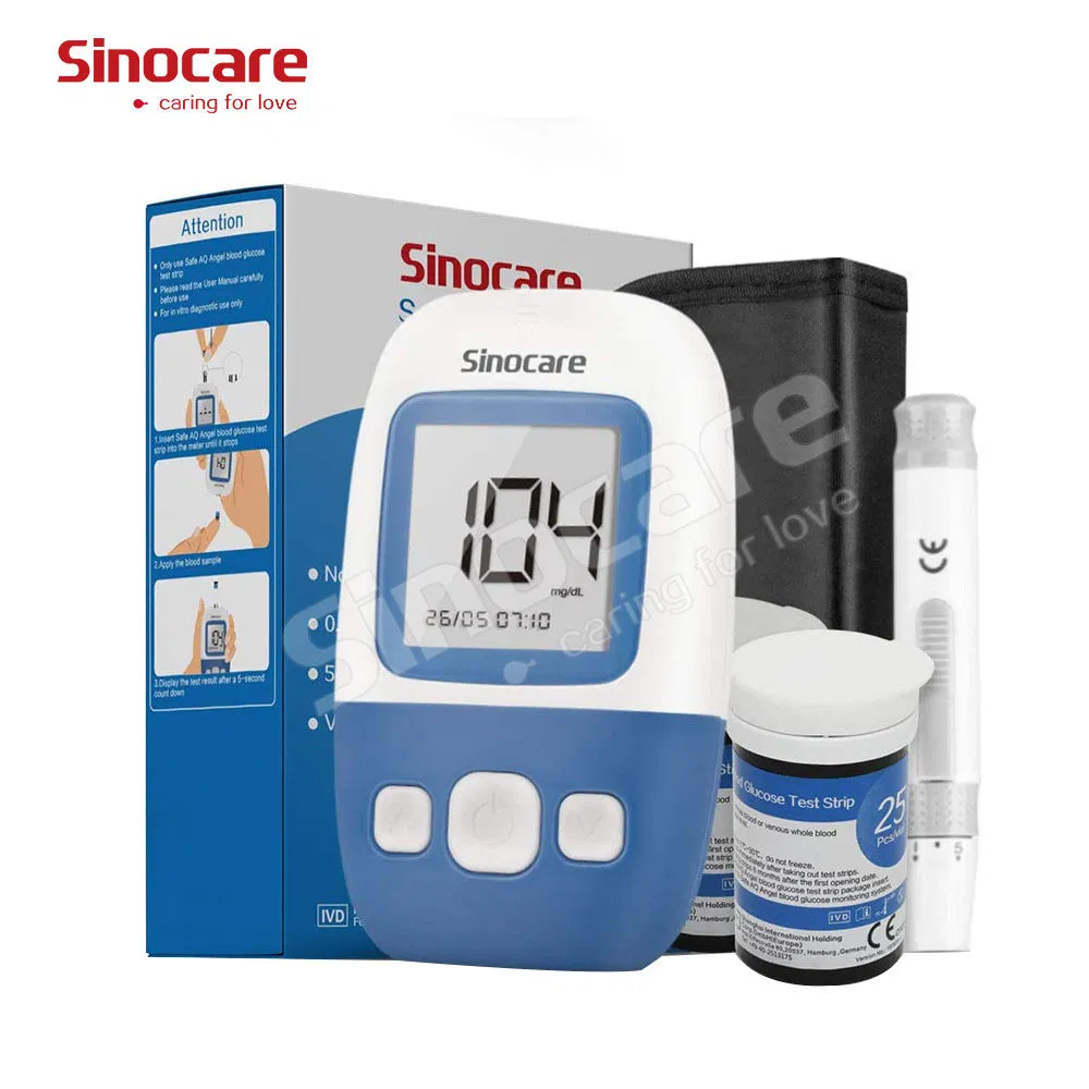 Kit de prueba de azúcar en sangre Sinocare, medidor de glucosa en sangre
