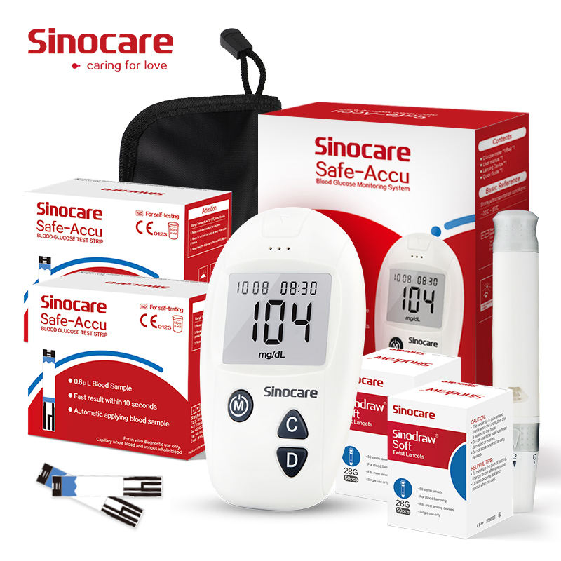 Medidor de glucosa en sangre Sinocare, medidor de azúcar, dispositivos de glucosa