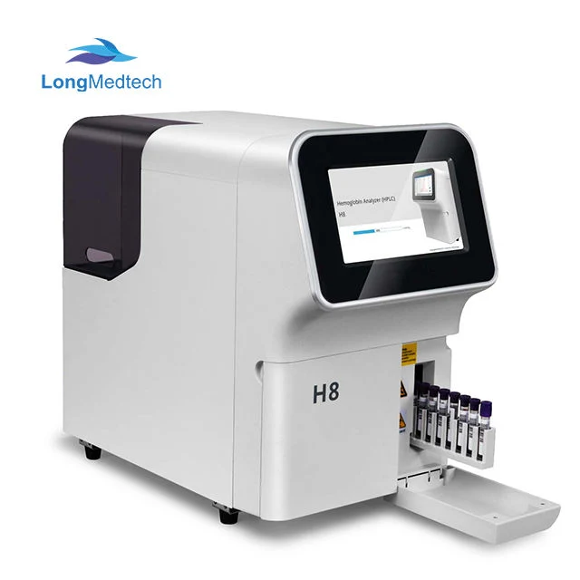 Analizador de Hemoglobina de Laboratorio HPLC Cromatografía Líquida de Alta Resolución (HPLC) Totalmente Automático H8 Analizador de Hemoglobina
