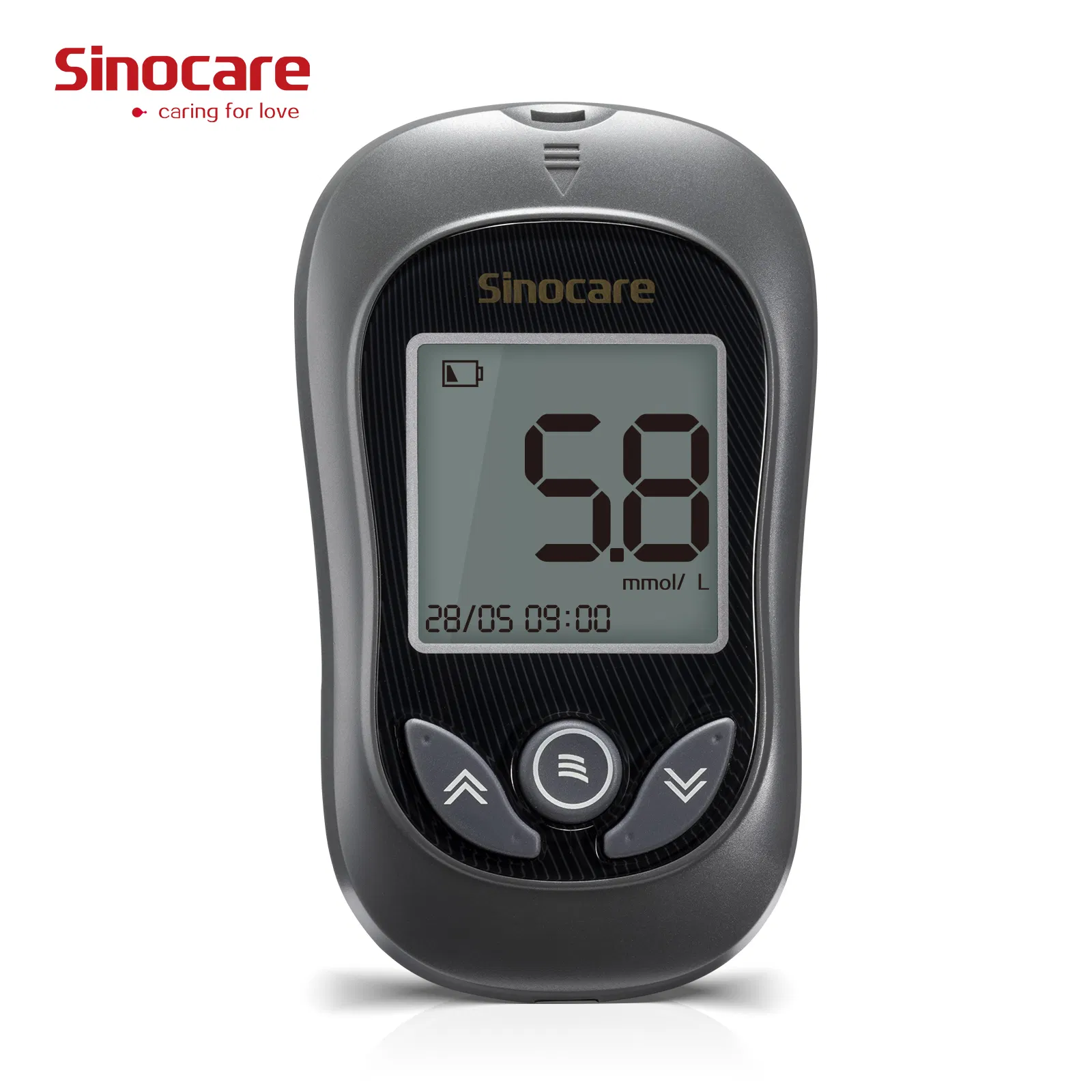 Medidor de glucosa en sangre portátil Sinocare Gold Aq Plus máquina de azúcar en sangre prueba de diabetes con tiras de prueba y lanceta