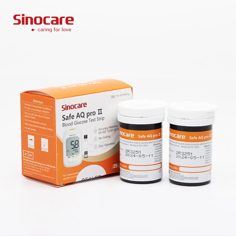 Medidor de glucosa en sangre Sinocare de alta calidad, medidor de glucosa en sangre OEM portátil para el hogar, medidor de glucosa en sangre no invasivo