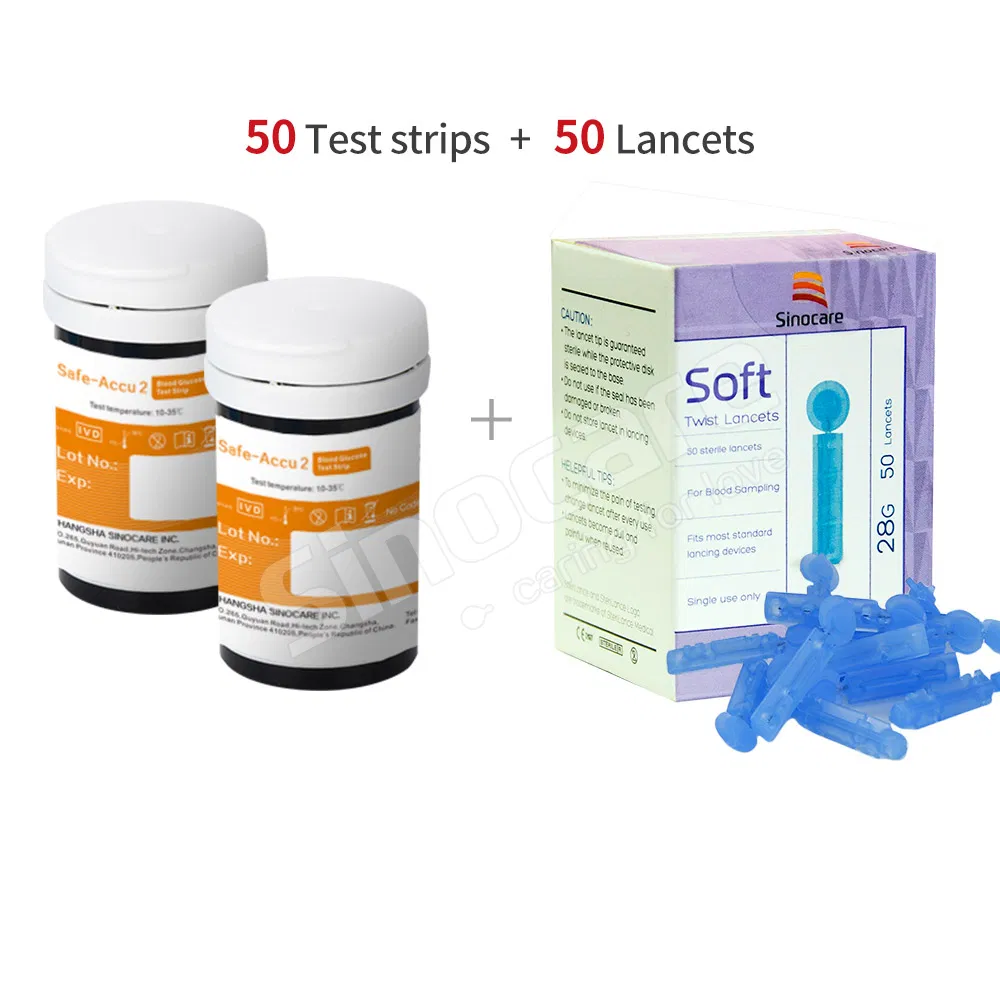 Tiras de prueba diabéticas Sinocare, tiras de prueba de azúcar en sangre, medidor de glucosa, sensores, precio, medidor de glucosa inteligente