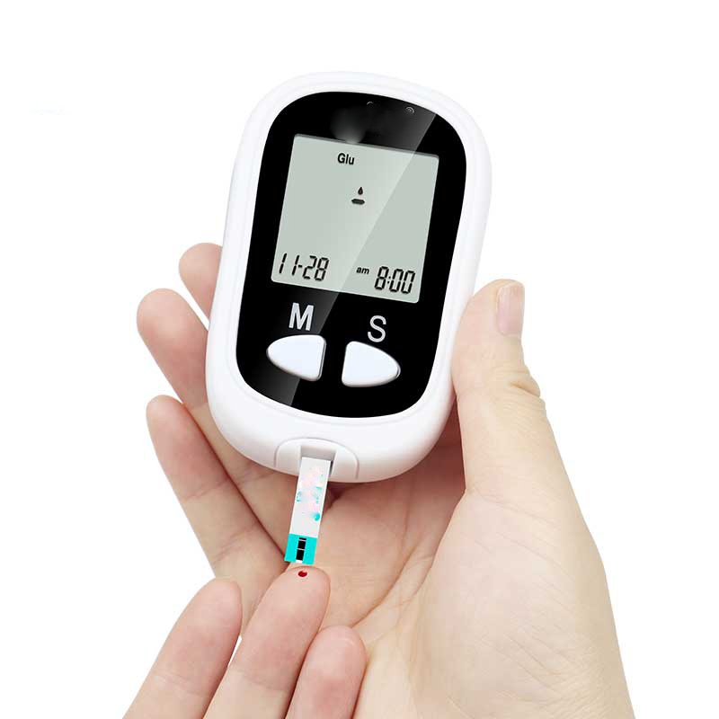Nuevo Monitor de Glucosa en Sangre LCD Portátil Dispositivo de Análisis de Azúcar para el Hogar con 50 Aguja y 50 Tiras de Prueba