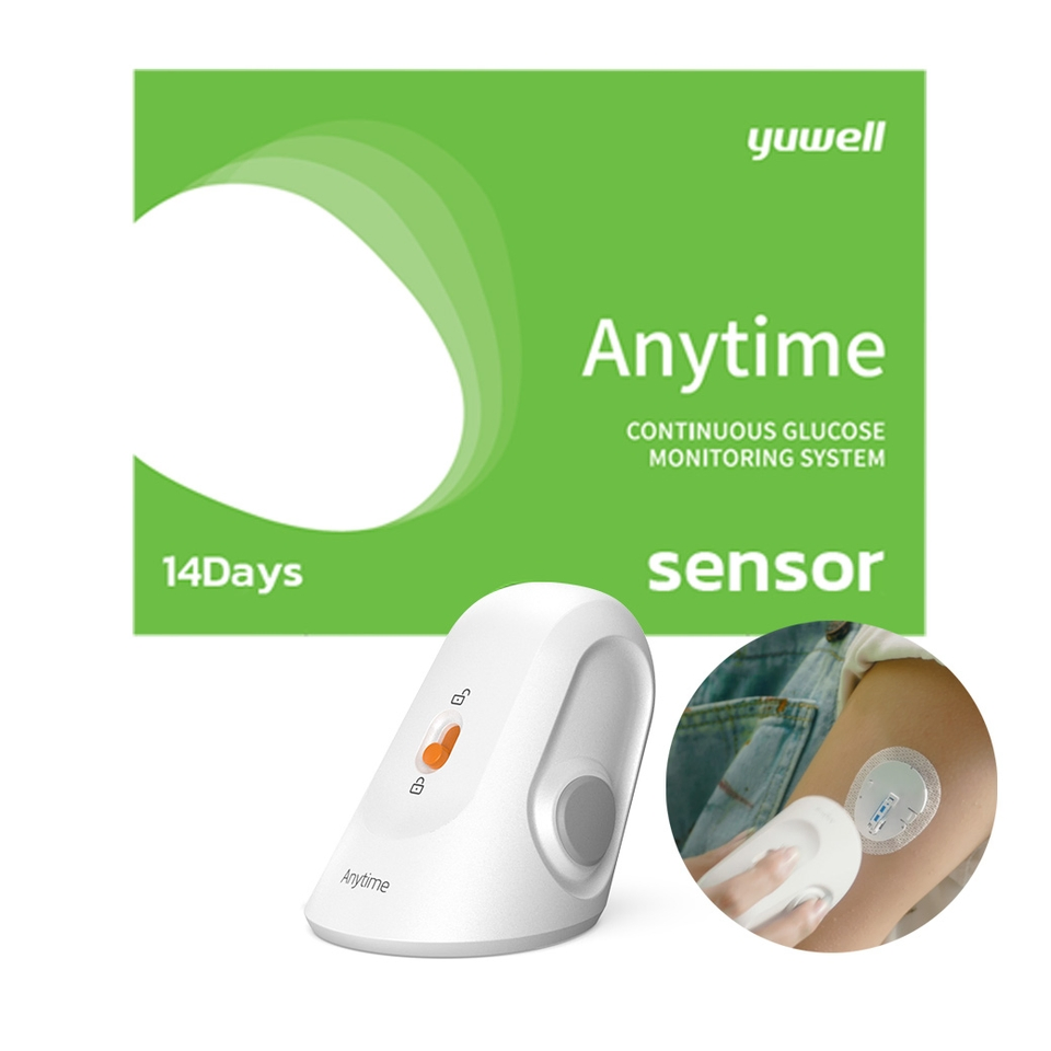 Yuwell Anytime 5PRO Cgm Yuwell Anytime CT3 Cgm Sistema de Monitoreo Continuo de Glucosa en Sangre Sensor Transmisor Dispositivo Dinámico de Pruebas de Diabetes