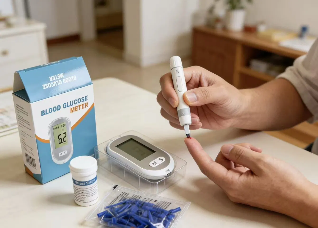 Medidor de glucosa en sangre de alta precisión para un cuidado confiable de la diabetes