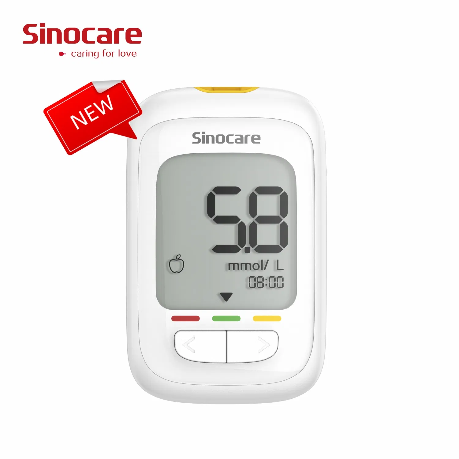 Medidor de Glucosa en Sangre Sinocare Aprobado para Uso Hospitalario Glucometro