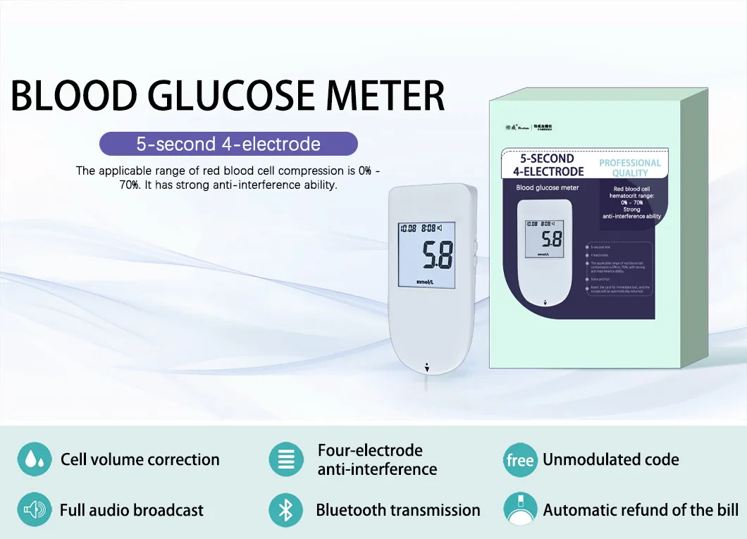 Medidor de glucosa en sangre digital fácil de usar