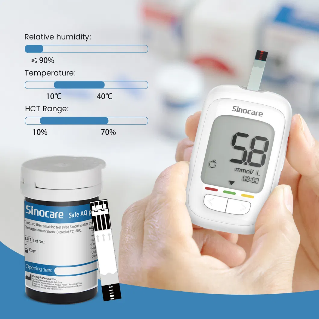 Medidor de glucosa con código, medidor de glucosa en sangre con tiras de prueba, mini digital, medidor de prueba dinámica Accu, monitor de glucosa en sangre, no invasivo
