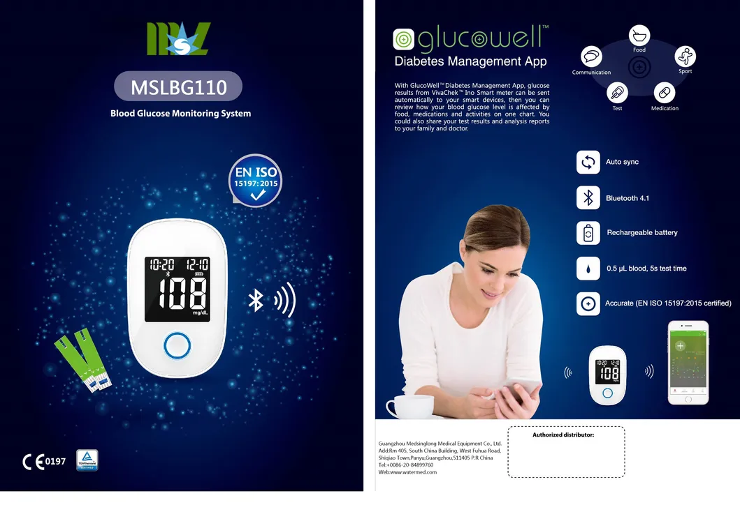 Medidor de Glucosa en Sangre Bluetooth