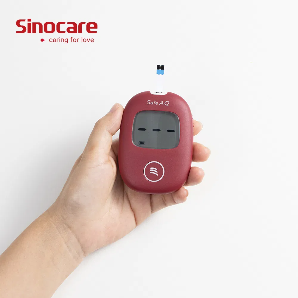 Conjunto de medidor de glucosa Sinocare, verificación rápida, detección precisa de glucosa en sangre, monitor de azúcar en sangre para diabéticos con tira reactiva