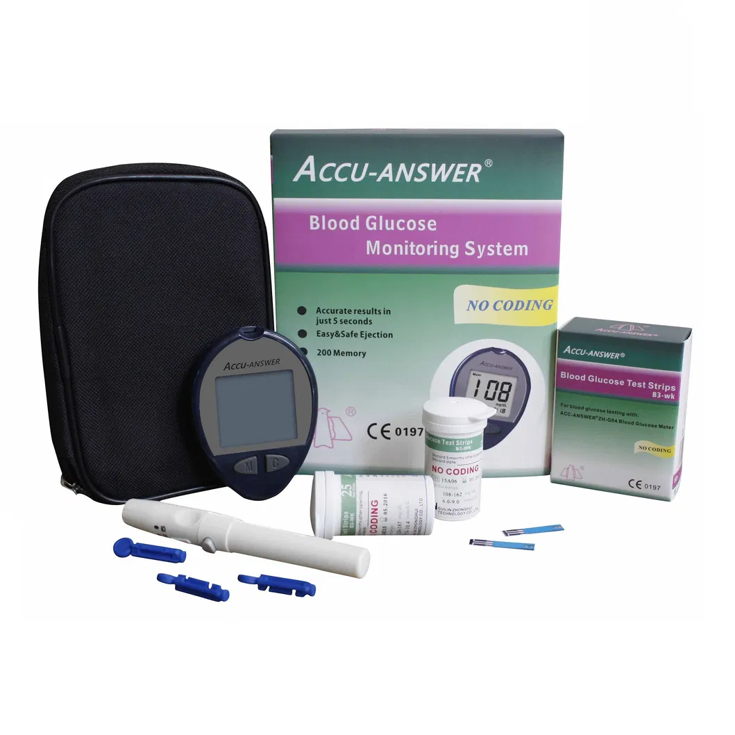 Tira de prueba de glucosa, medidor de glucosa, monitores, sensor, precio, medidor de glucosa inteligente