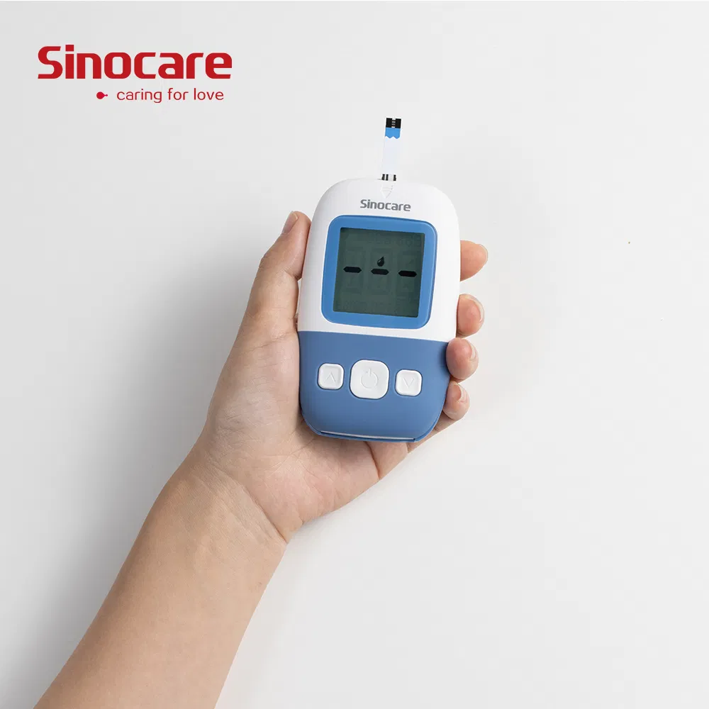 Kit de monitor de glucosa en sangre digital portátil Sinocare para diabetes, monitor médico no invasivo de glucosa en sangre para hospital y hogar