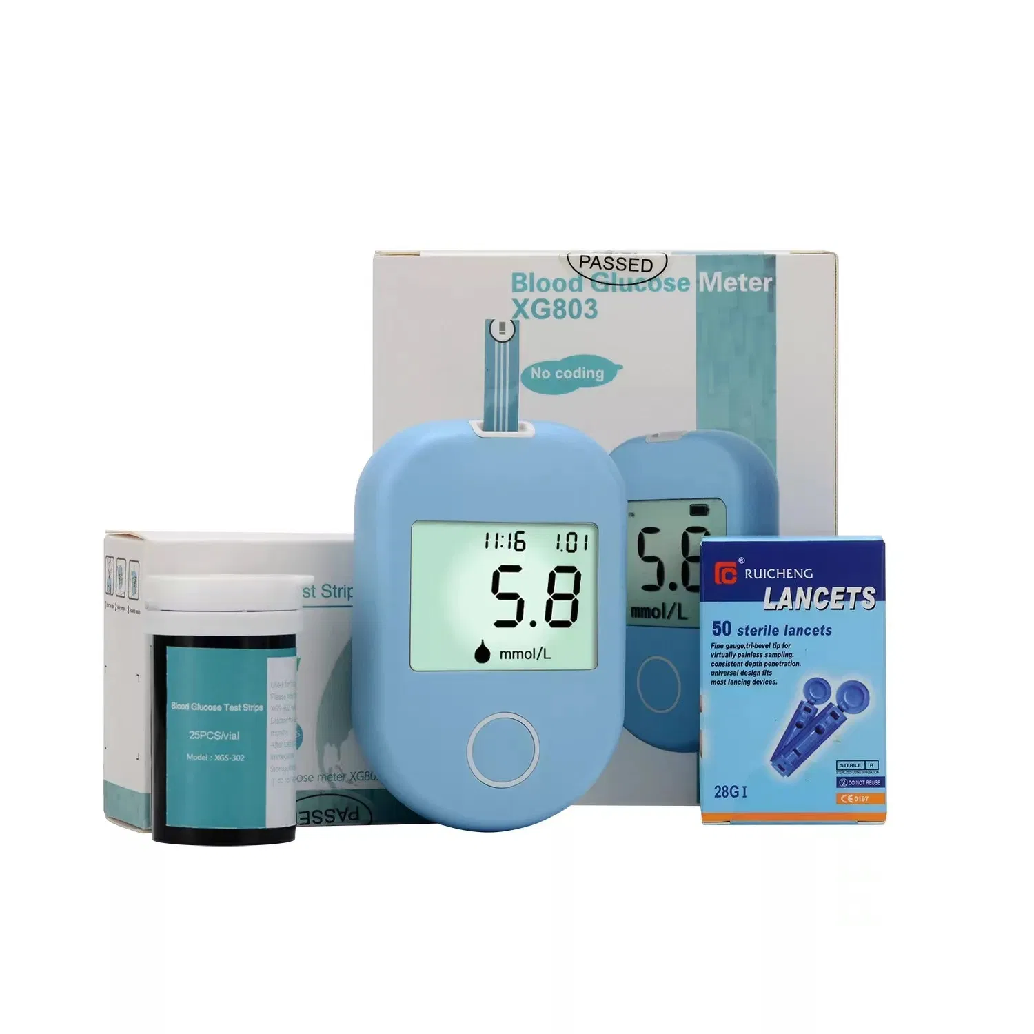 Venta Caliente Tiras de Prueba de Azúcar en Sangre Medidor de Glucosa Monitores Sensor Precio Medidor de Glucosa Inteligente