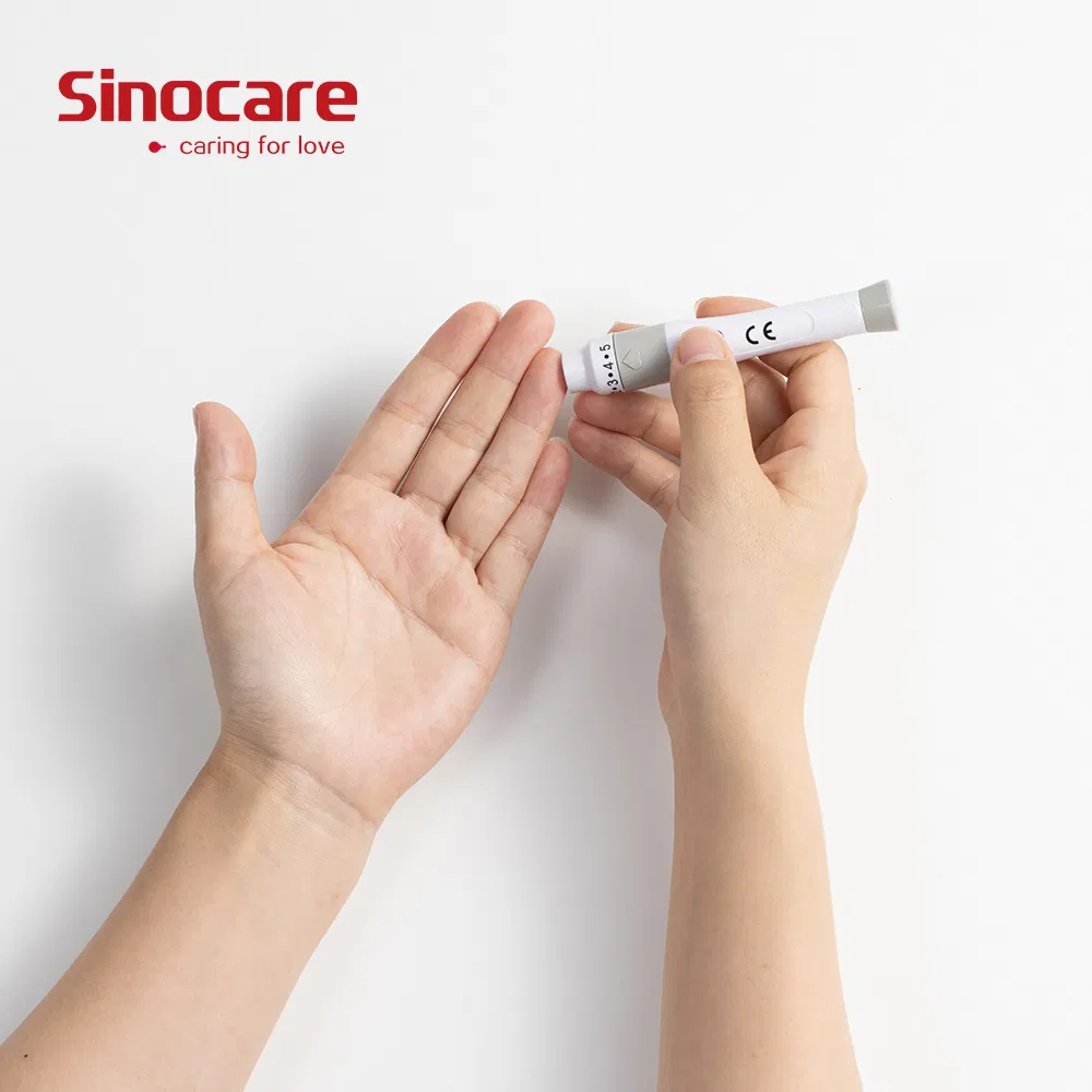 Medidor de glucosa portátil Sinocare sin código para chequeo rápido de azúcar en sangre