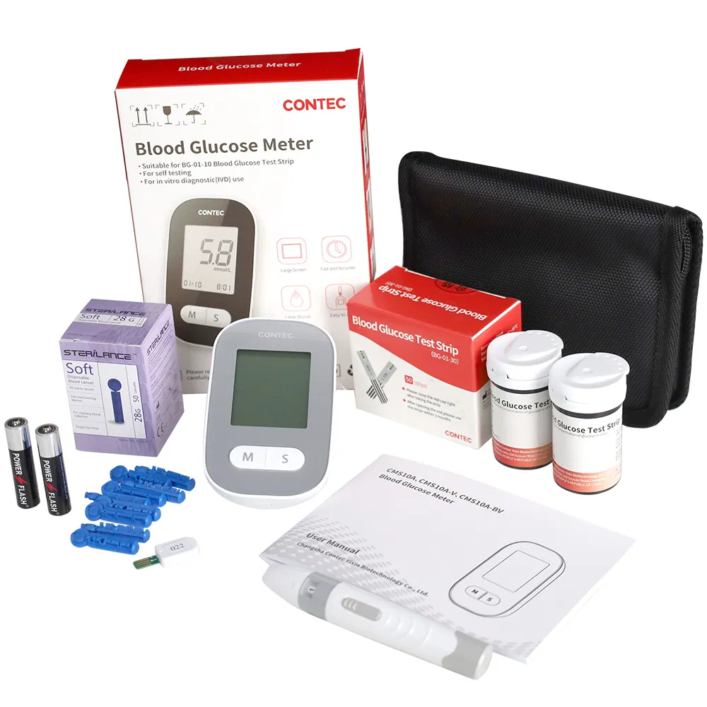 Monitor de azúcar Contec Cms10A medidor digital de glucosa en sangre