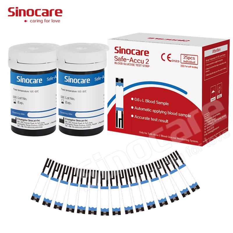 Tiras de prueba diabéticas Sinocare, tiras de prueba de azúcar en sangre, medidor de glucosa, sensores, precio, medidor de glucosa inteligente
