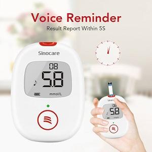 Sinocare Compra 1 Obtén 25 Tiras de Prueba Monitor Médico de Azúcar en Sangre Digital Glucometro Glucometer Medidor de Glucosa en Sangre