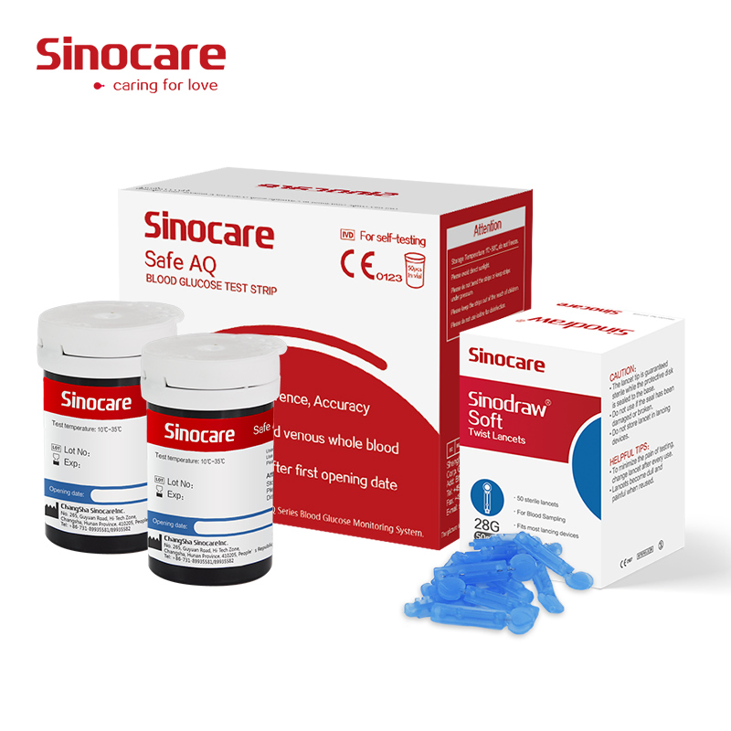 Sistema de Monitoreo de Glucosa en Sangre Telemedicina Sinocare para el Hogar Kit de Glucometro Medidor de Glucosa en Sangre Inalámbrico
