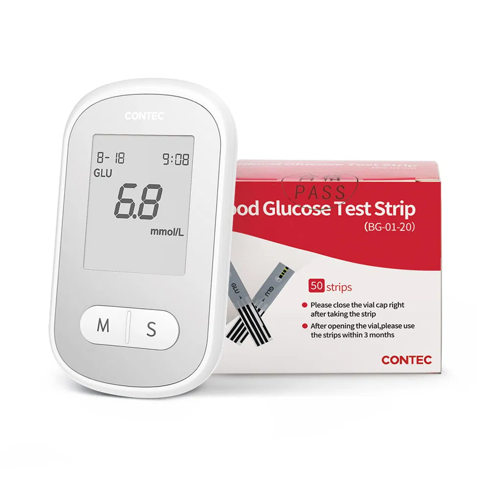 Kit de dispositivo portátil de prueba de sangre completo, medidor de glucosa y ácido úrico con tiras