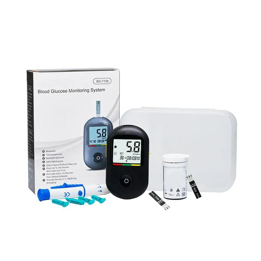Medidor de glucosa en sangre digital, dispositivo de prueba de glucosa para diabetes preciso