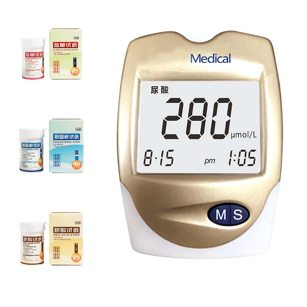 Medidor de glucosa en sangre con tiras reactivas Monitoreo de azúcar en sangre glucómetro digital Tiras de prueba para diabéticos