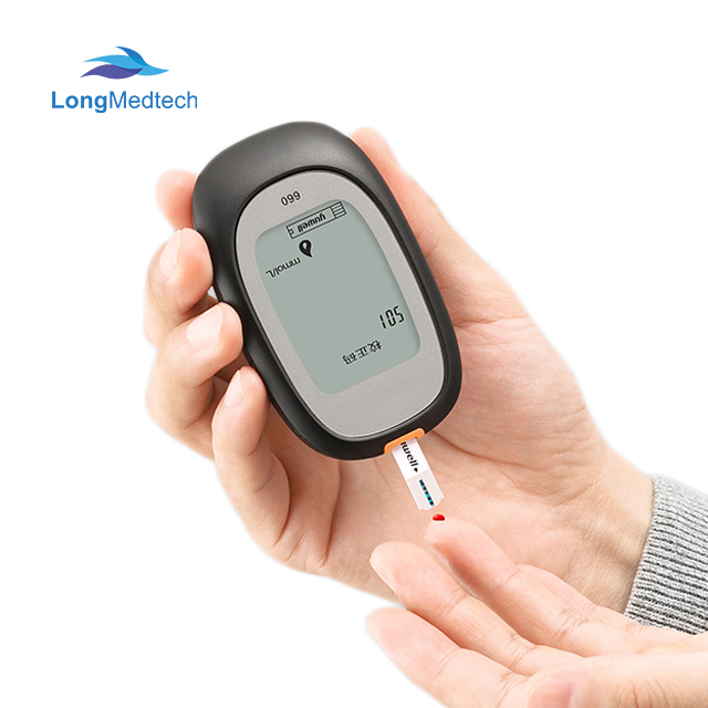 Medidor de glucosa en sangre electrónico automático con tiras de prueba plug and test