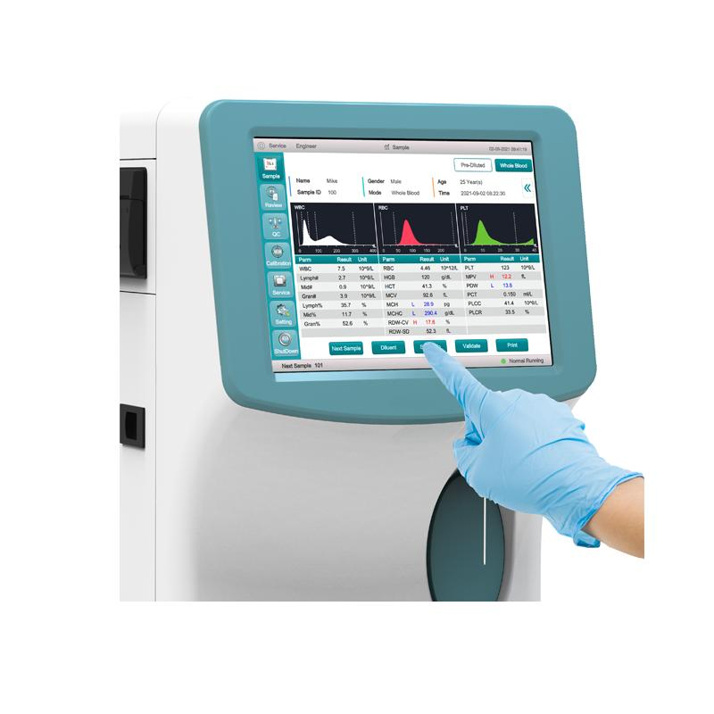 Analizador de hematología de alta calidad y durabilidad con sistema de apertura automática variado