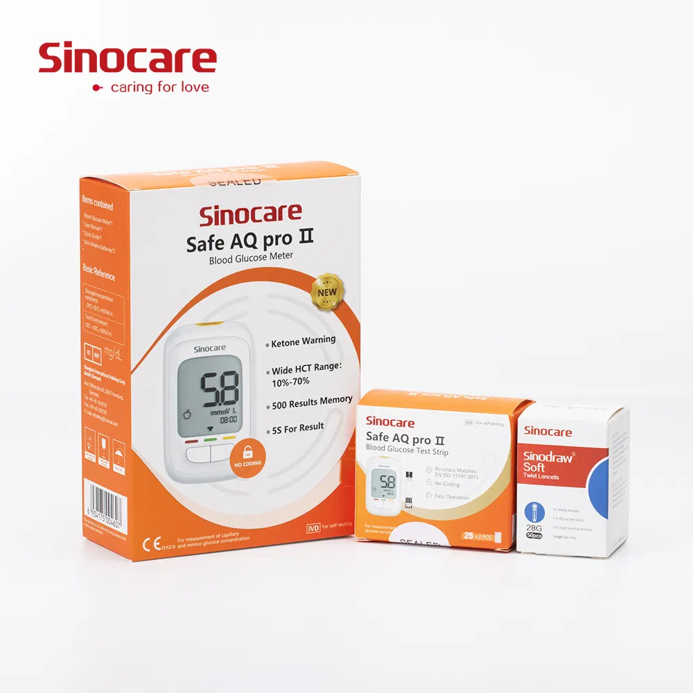 Tiras de prueba para medidor de glucosa en sangre Sinocare, medidor de glucosa en sangre, cuidado de la diabetes, medidor de glucosa en sangre Contour Plus, medidor de glucosa en sangre multifuncional