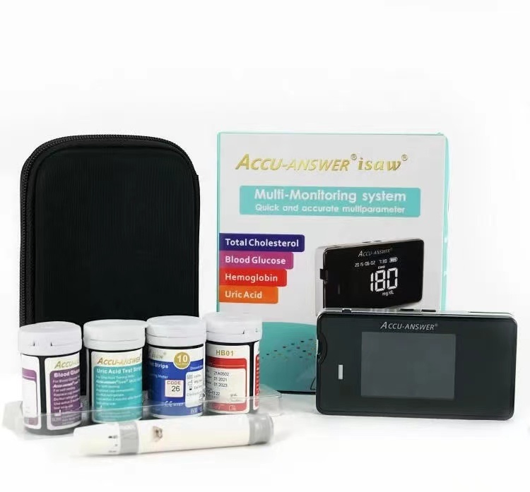 Monitor Multifuncional 4 en 1 Medidor de Colesterol, Hemoglobina, Ácido Úrico y Glucosa para Uso