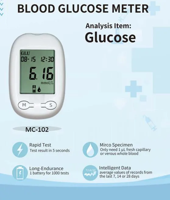Medidor de glucosa en sangre portátil