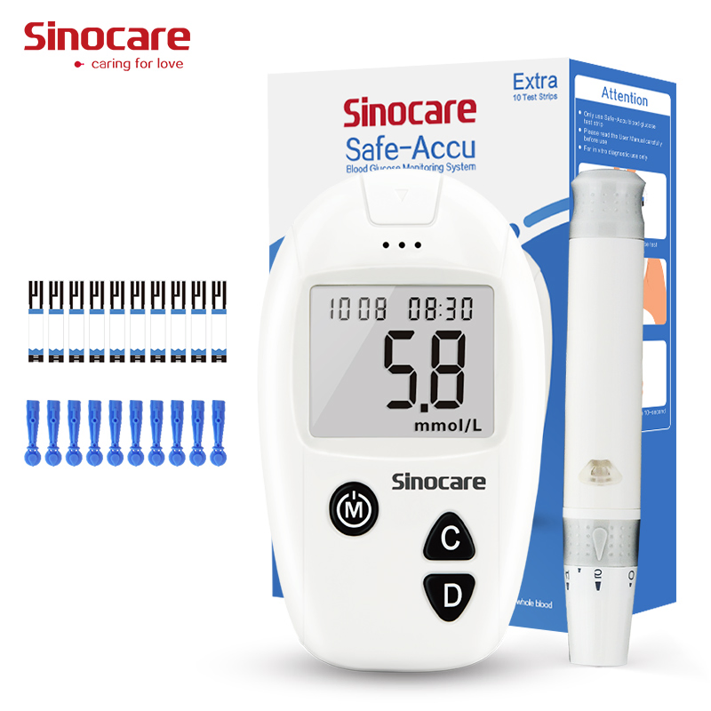 Medidor de glucosa en sangre Sinocare hecho para uso doméstico