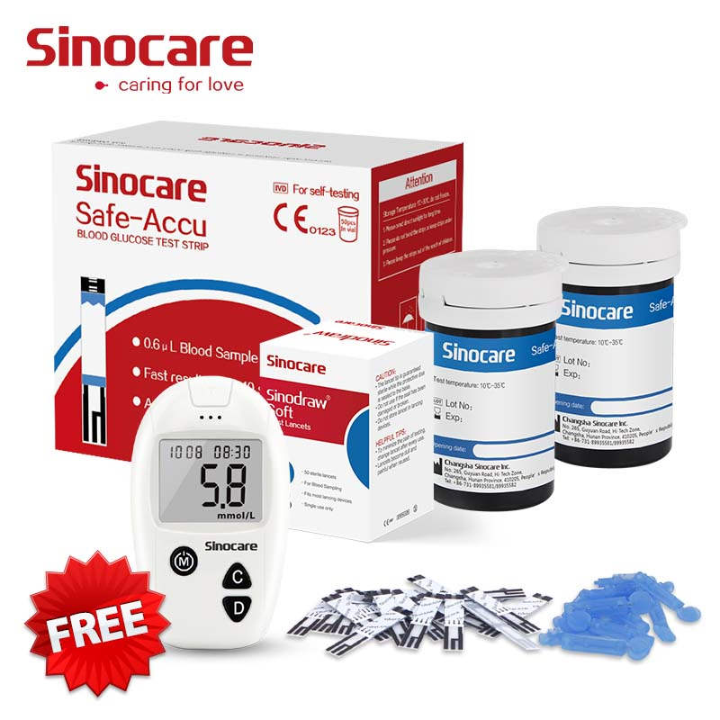Medidor de glucosa en sangre Sinocare en oferta, tiras de prueba de azúcar en sangre, medidores de glucosa, sensores, precio, medidor de glucosa inteligente