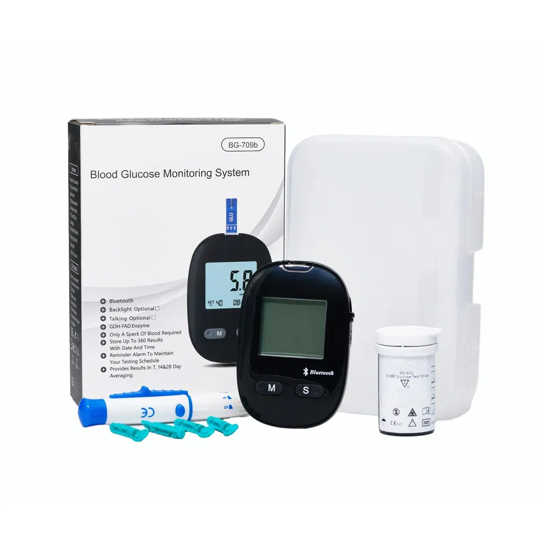 Medidor de glucosa en sangre Bluetooth inteligente para lecturas precisas