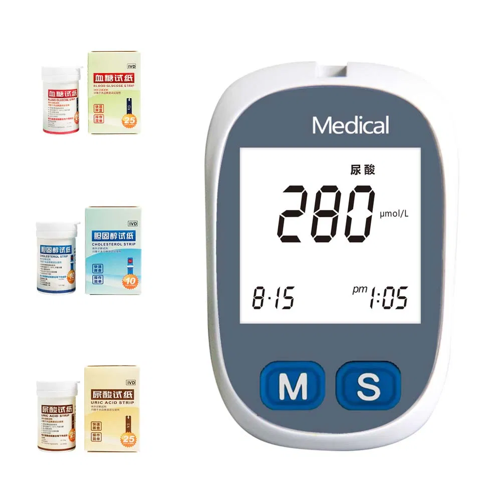 Monitor de glucosa portátil, rápido y preciso con tiras reactivas para pruebas de azúcar en sangre