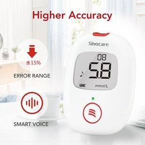 Sinocare Compra 1 Obtén 25 Tiras de Prueba Monitor Médico de Azúcar en Sangre Digital Glucometro Glucometer Medidor de Glucosa en Sangre