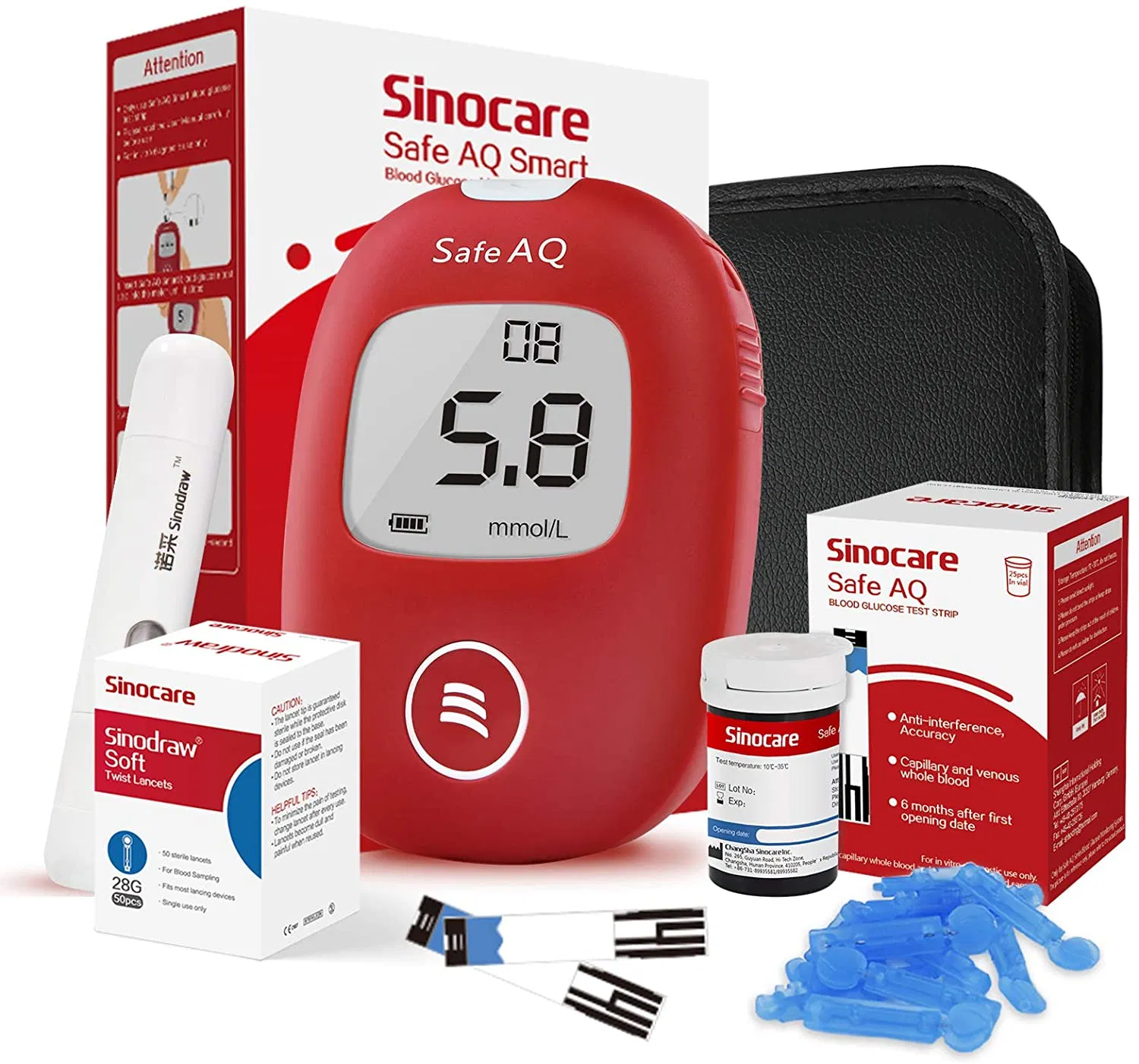 Medidor de glucosa en sangre de laboratorio médico, monitor de diabetes, tira reactiva de glucosa en orina para mayoristas