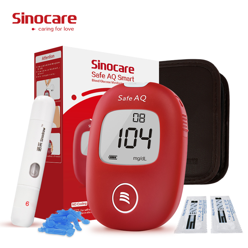 Sistema de Monitoreo de Glucosa en Sangre Sinocare Kit de Prueba de Diabetes Medidor de Azúcar en Sangre Máquina