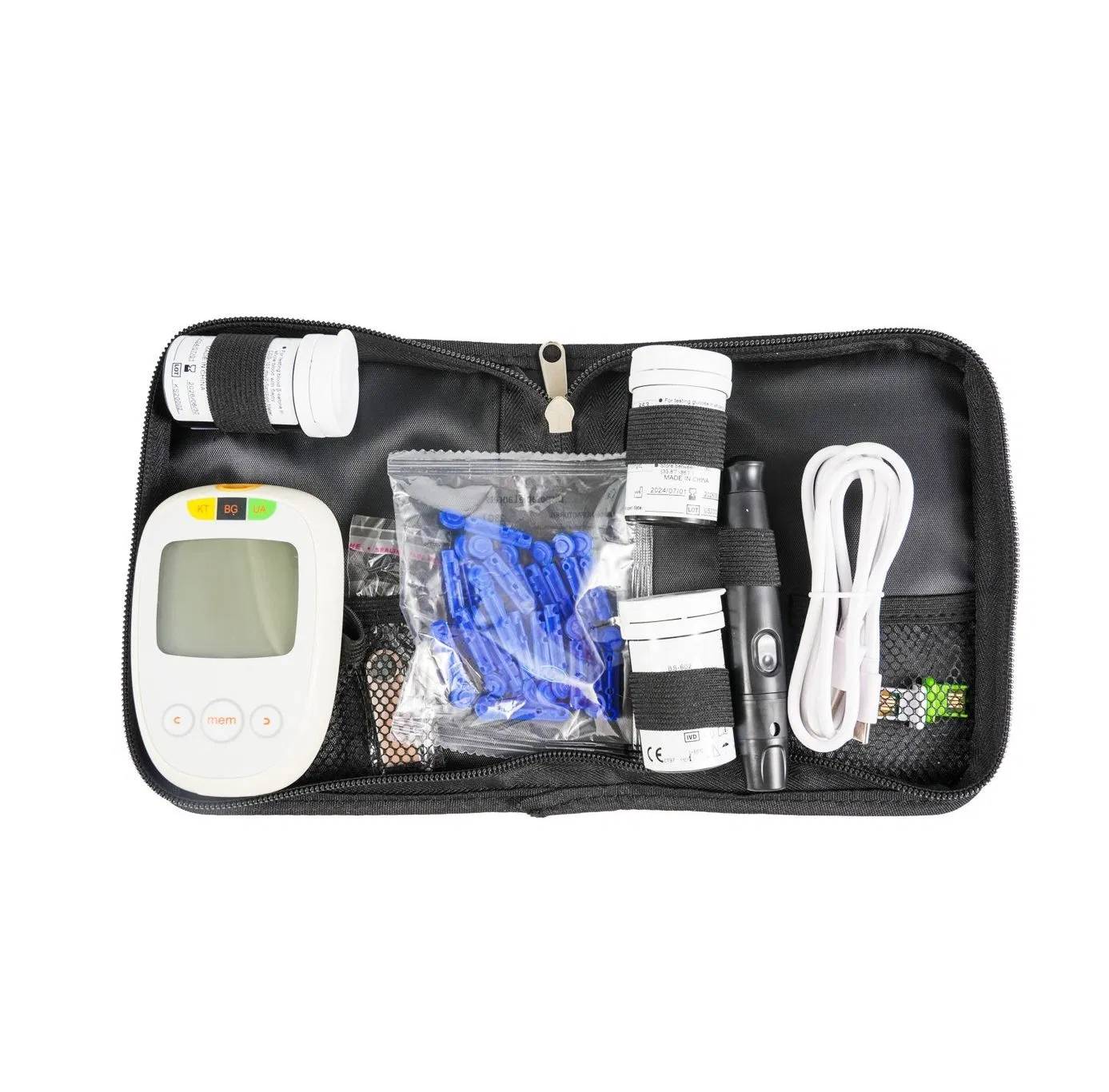 Sistema de Monitoreo Múltiple 3-in-1 Kit de Medición para Prueba Rápida de Glucosa en Sangre/ Ácido Úrico/ Cetonas en Sangre
