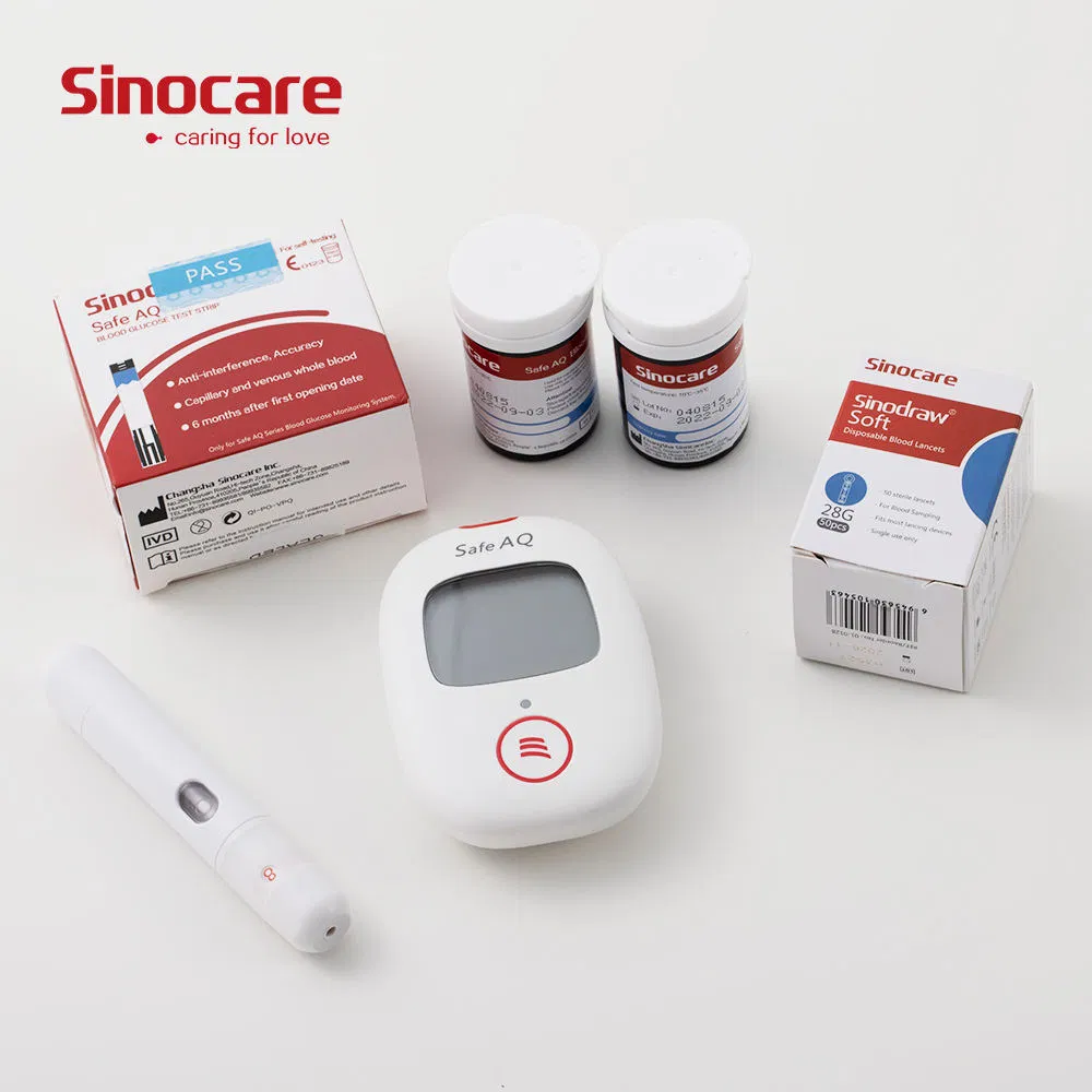 Medidores de Prueba de Diabetes Sinocare Máquina de Prueba de Azúcar en Sangre Glucometro Precio Medidor de Glucosa en Sangre