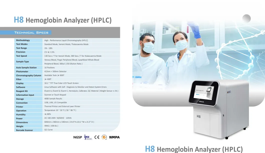 Analizador de Hemoglobina H8