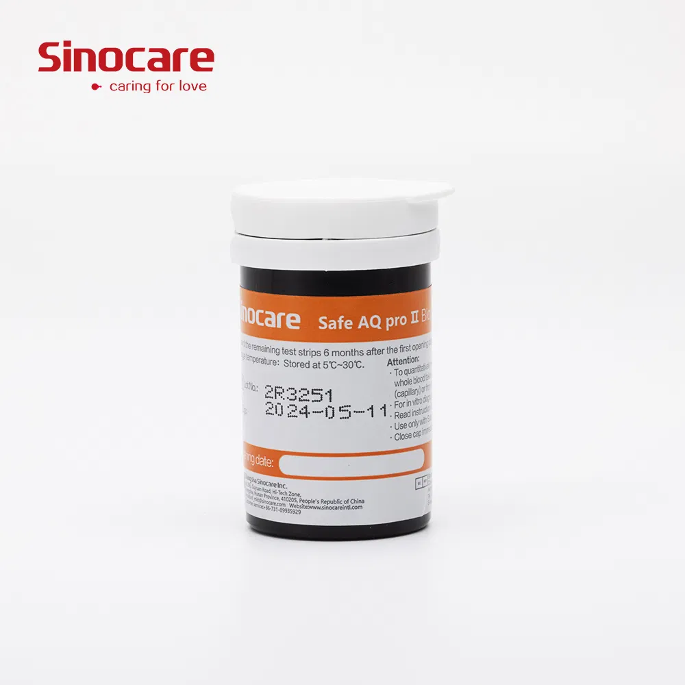Medidor de glucosa en sangre Sinocare de alta calidad, medidor de glucosa en sangre OEM portátil para el hogar, medidor de glucosa en sangre no invasivo