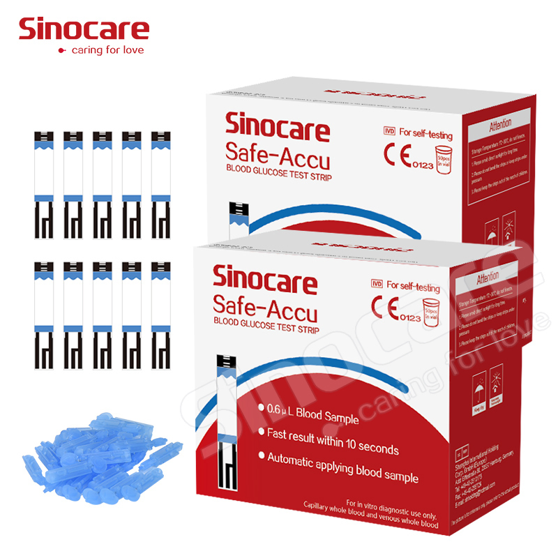 Medidor de glucosa en sangre Sinocare, medidor digital de glucosa con pequeña muestra de sangre, medidor de presión arterial, medidor de glucosa inteligente